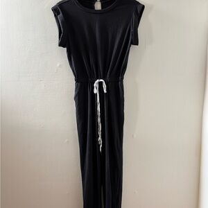 Black Jumpsuit with Drawstring Waist